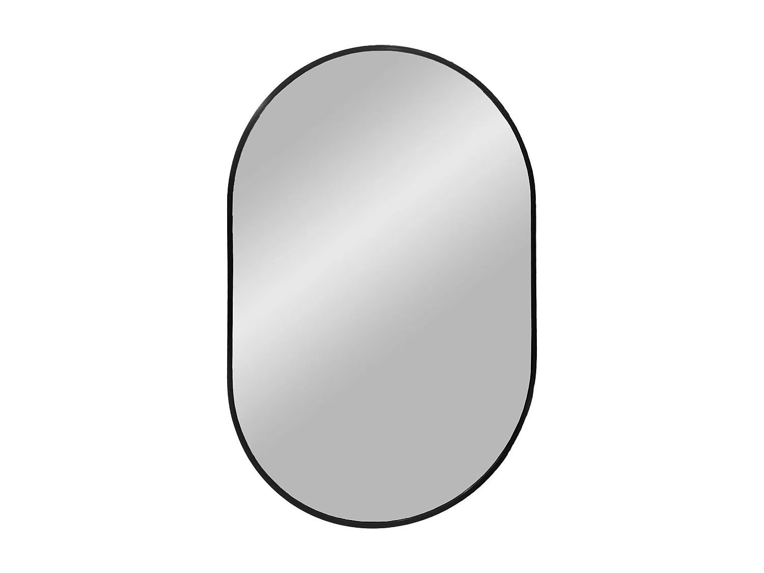 Miroir ovale avec cadre noir 50x80 cm SEOUL