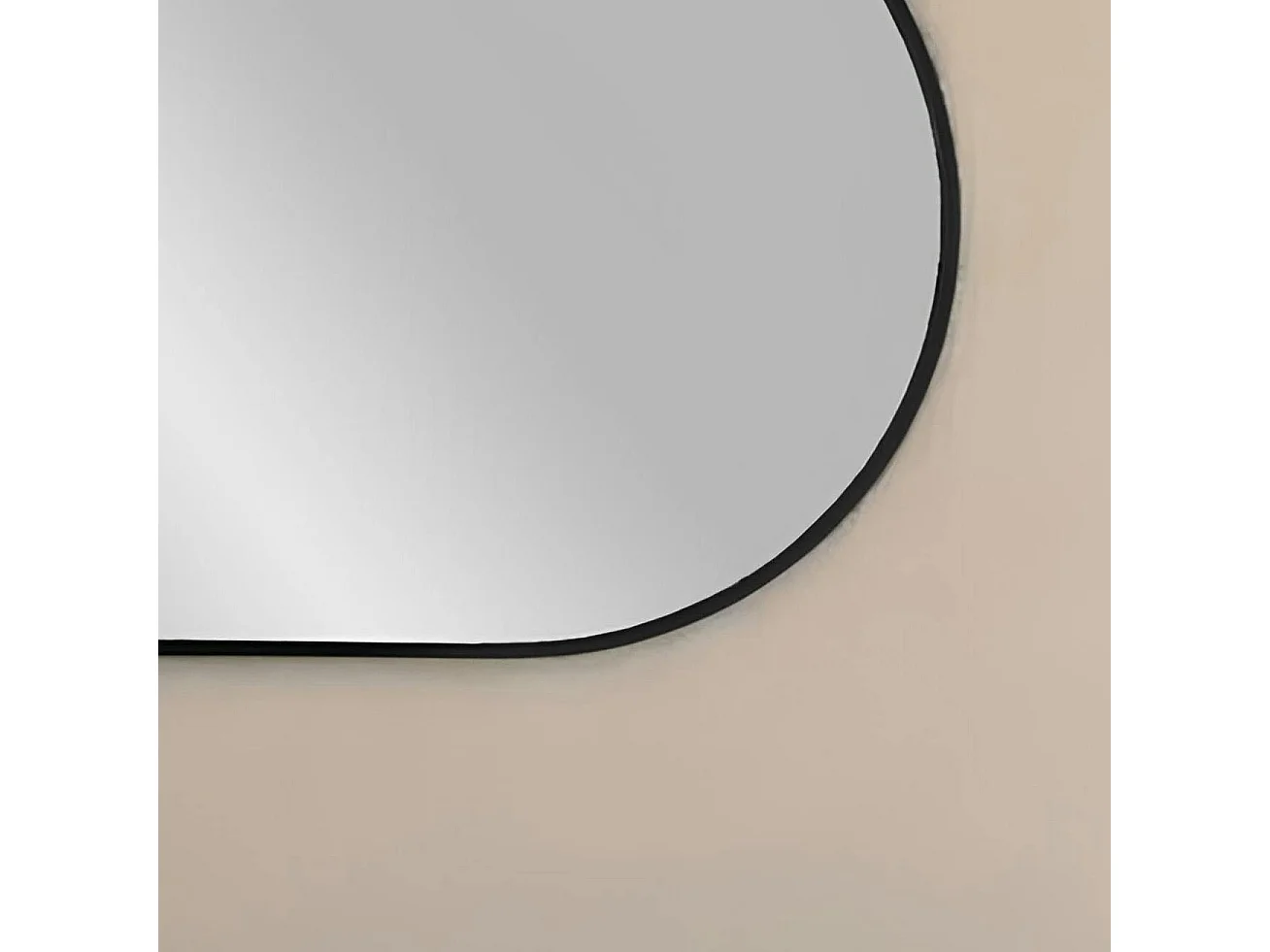 Miroir ovale avec cadre noir 50x80 cm SEOUL