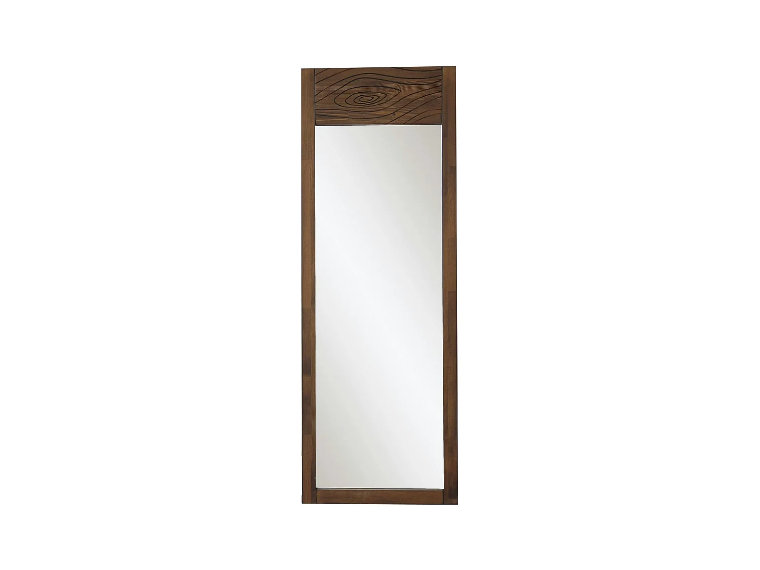 Miroir vertical en bois foncé - motif tronc d'arbre HILO