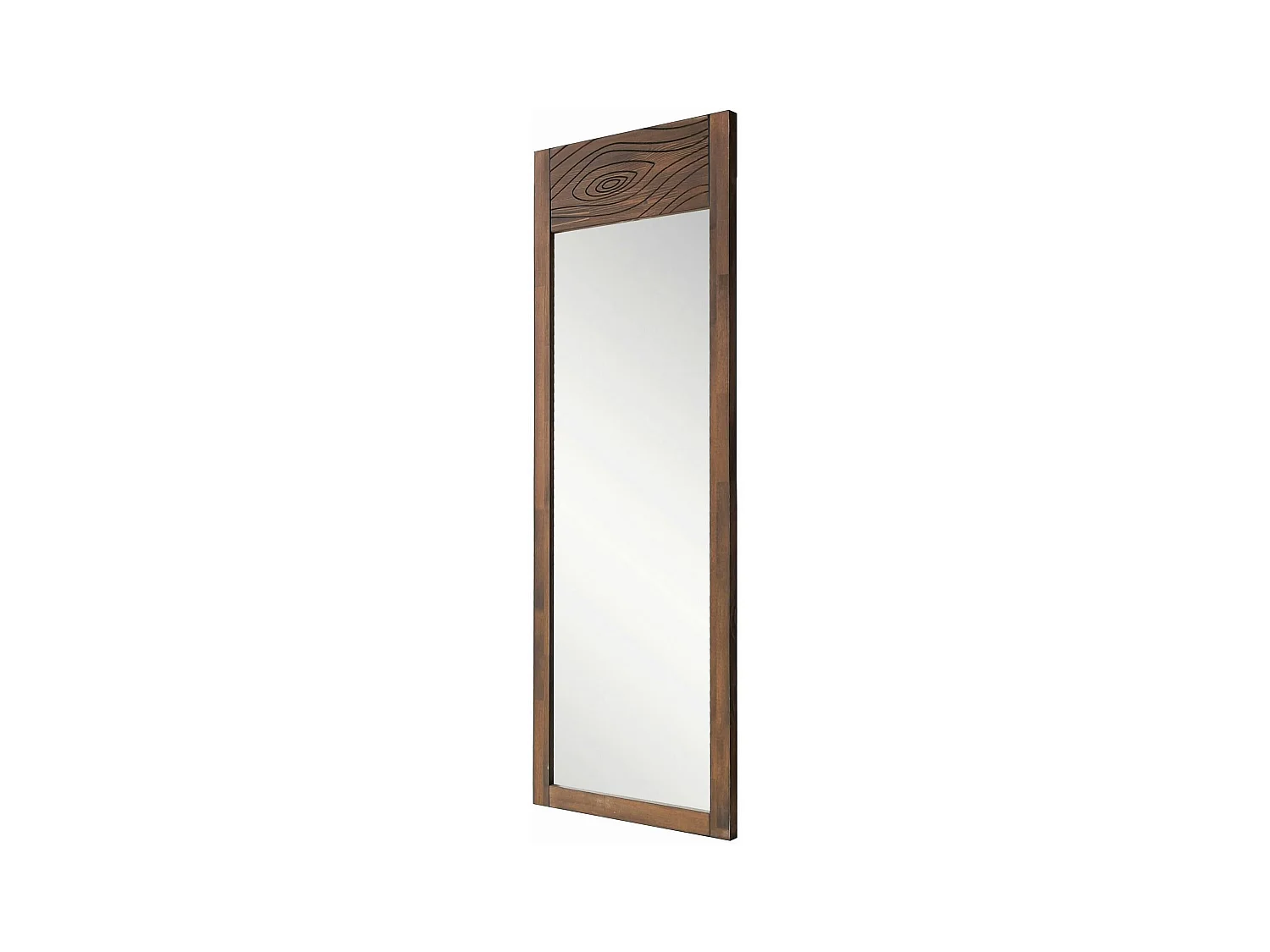 Miroir vertical en bois foncé - motif tronc d'arbre HILO