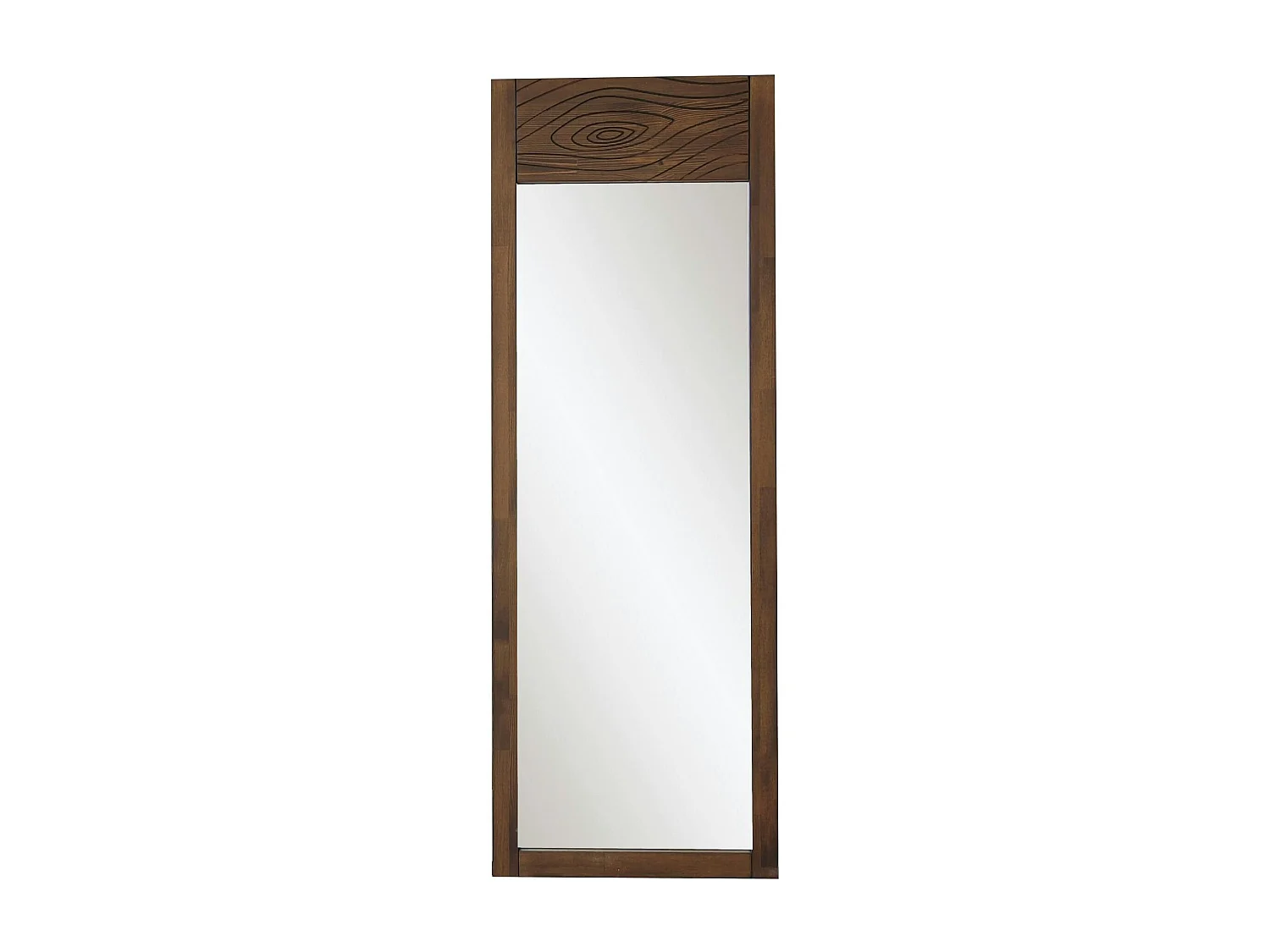 Miroir vertical en bois foncé - motif tronc d'arbre HILO