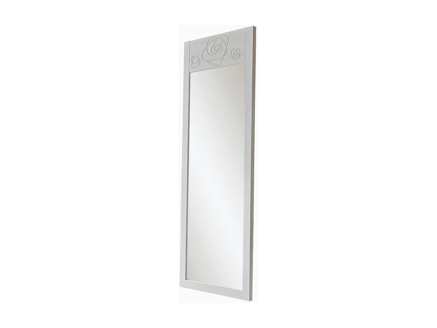 Miroir vertical blanc - motif rose HILO