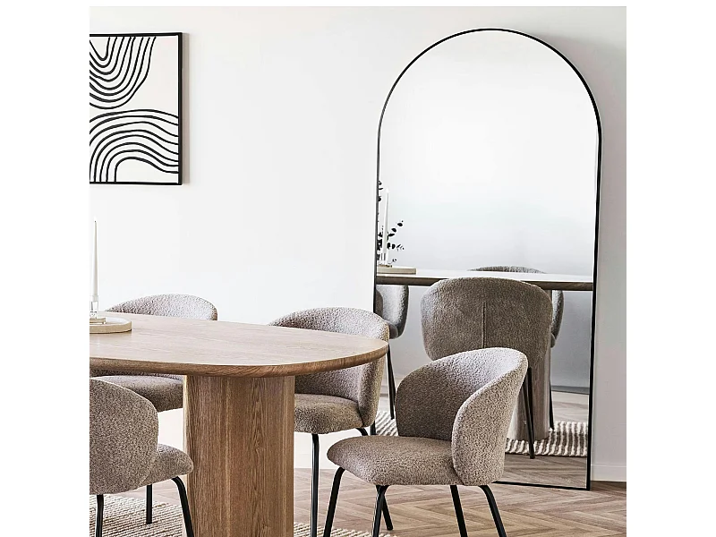 Miroir arche avec cadre noir 90x180 cm SEOUL