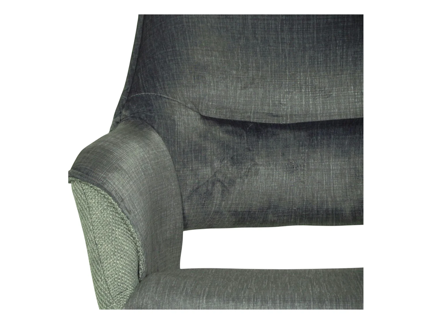 Fauteuil pivotant bi-matière, couleur lagon (lot de 2) IENA