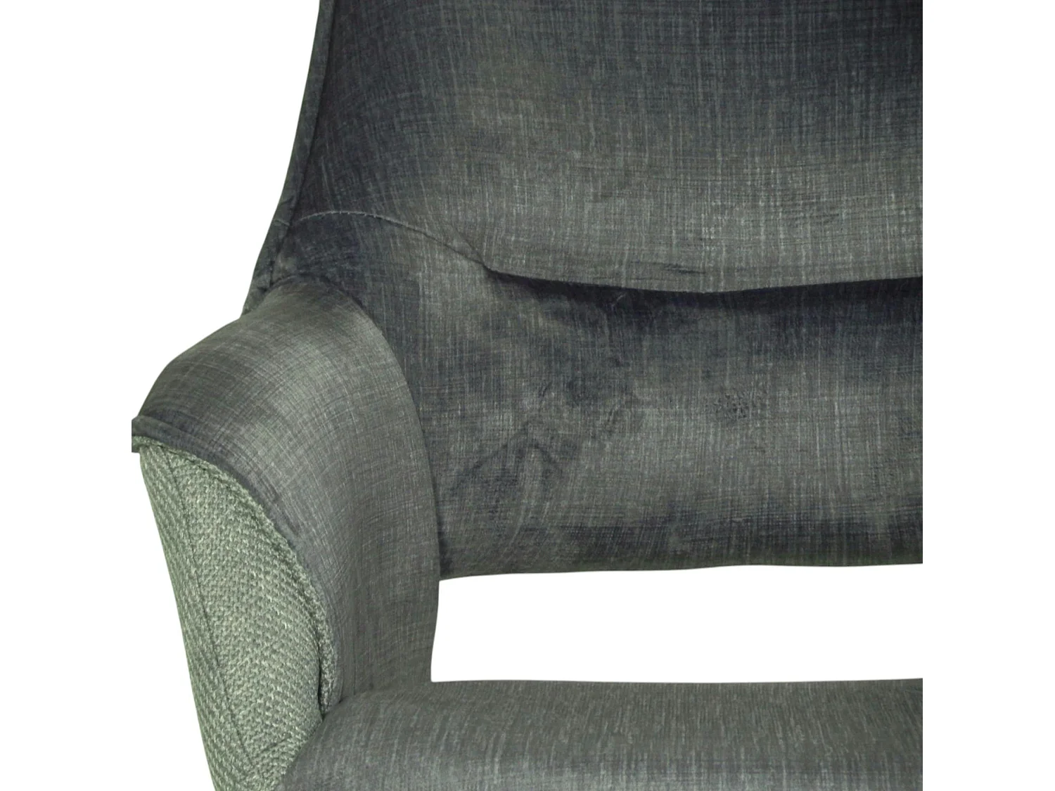 Fauteuil pivotant bi-matière, couleur lagon (lot de 2) IENA