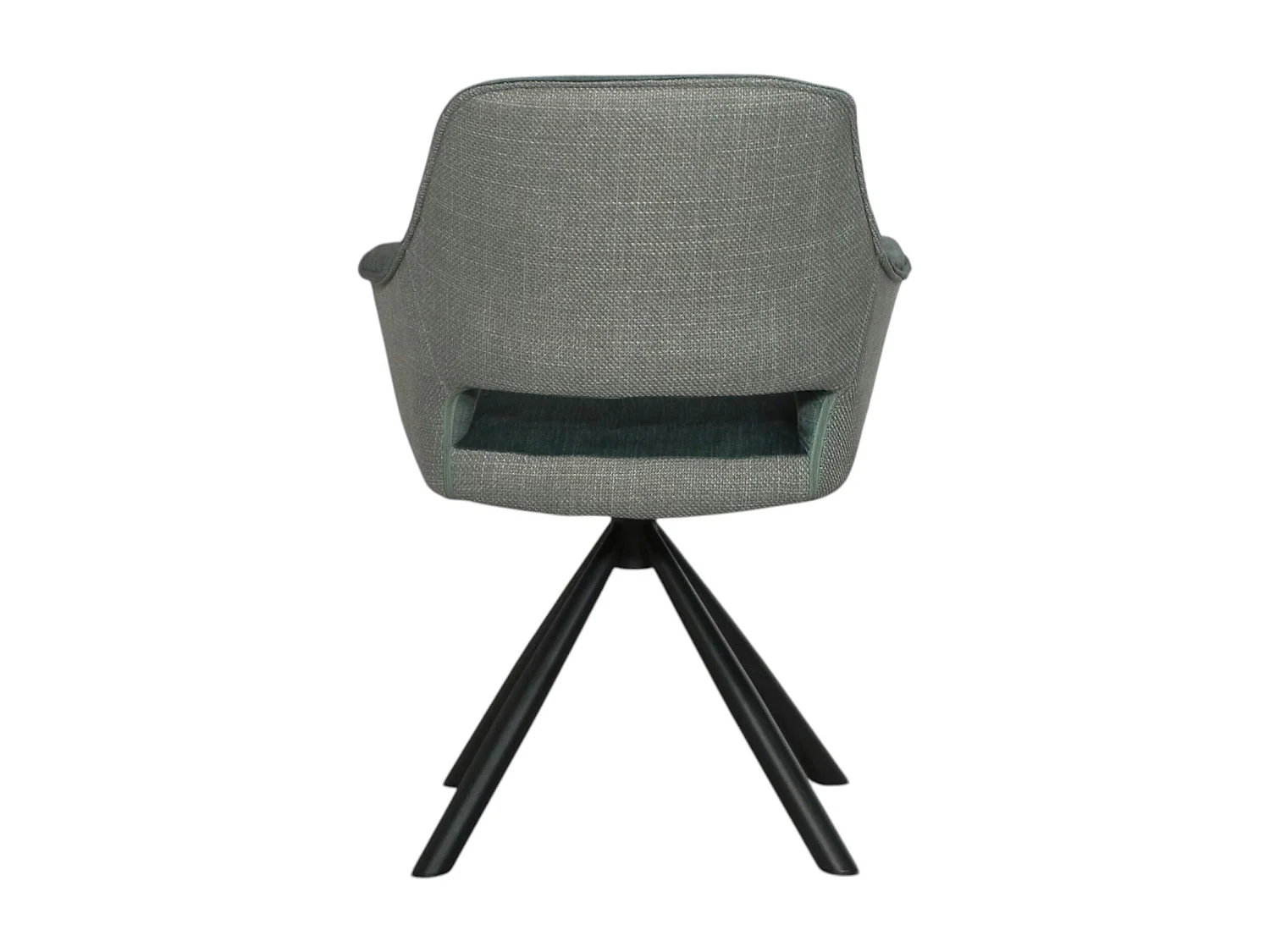 Fauteuil pivotant bi-matière, couleur lagon (lot de 2) IENA