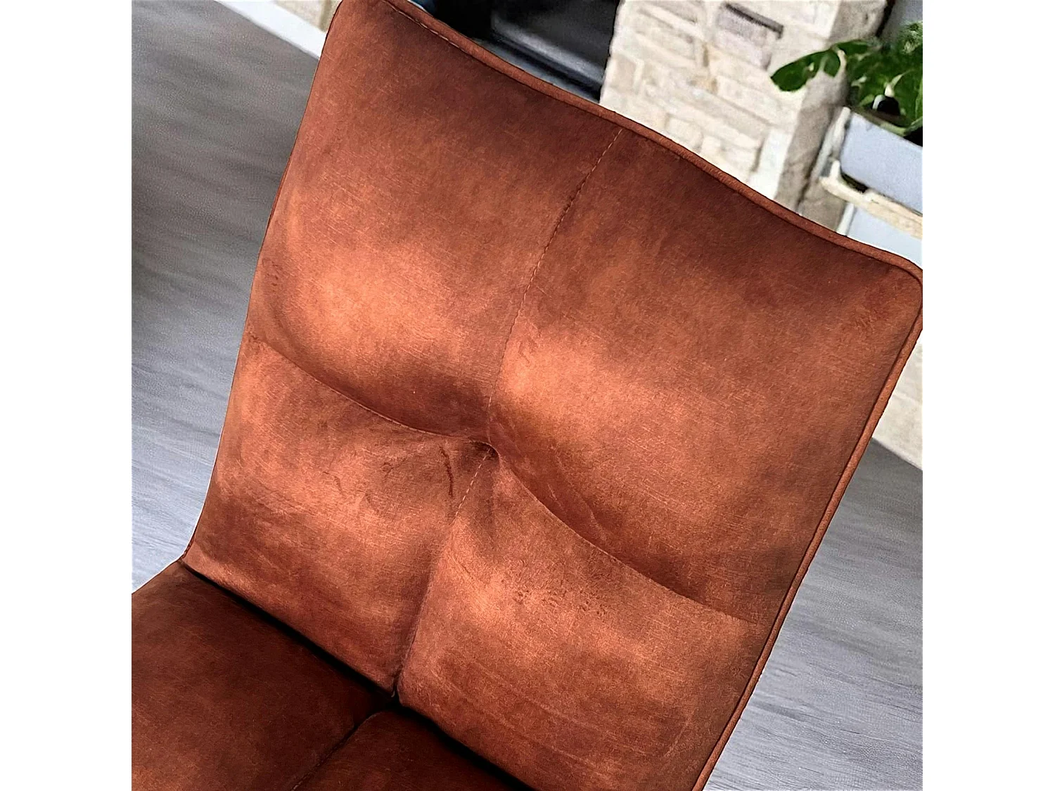 Chaise rotative tissu rouille (lot de 2) IENA