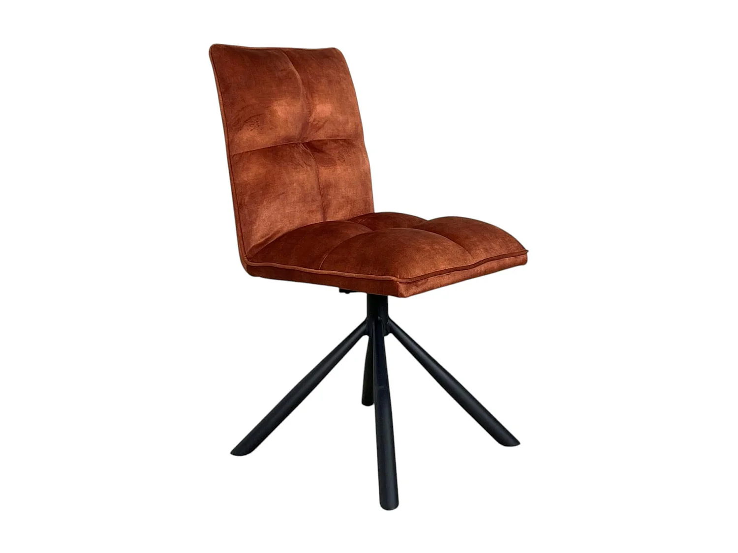 Chaise rotative tissu rouille (lot de 2) IENA