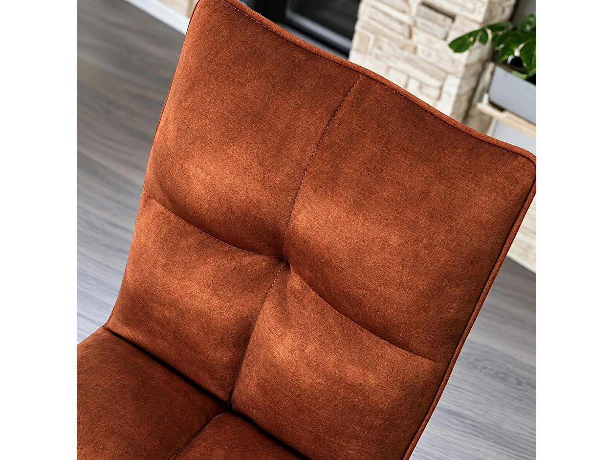 Chaise rotative tissu rouille (lot de 2) IENA