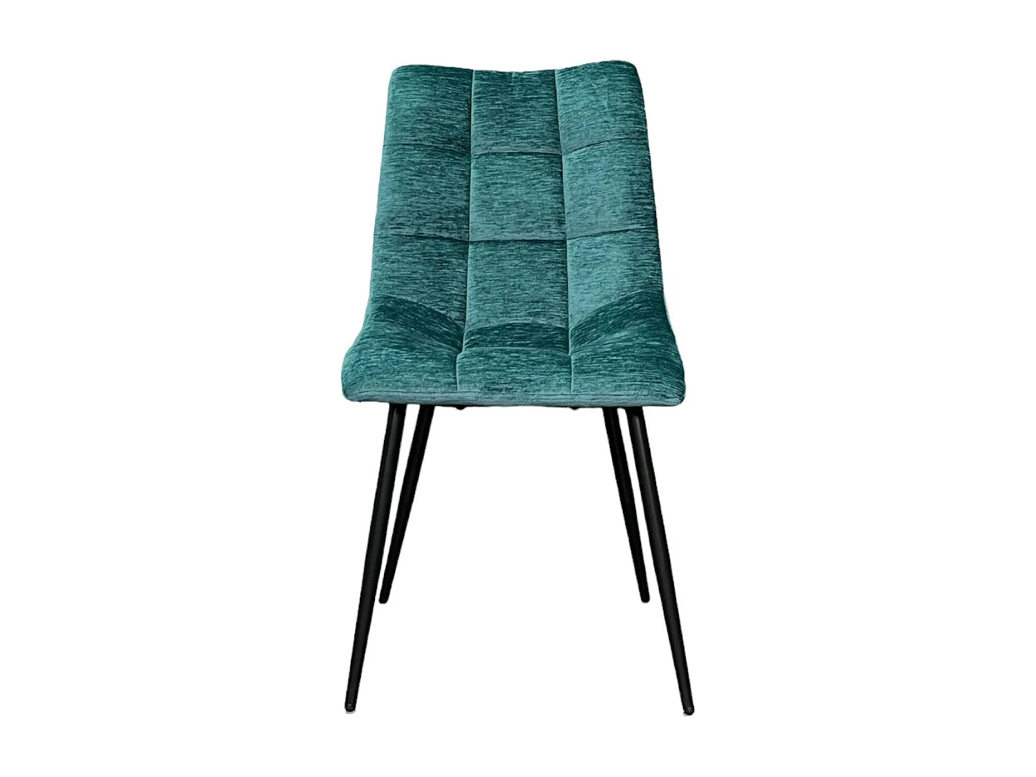 Chaise en velours lagon motif damier (lot de 2) PALERME