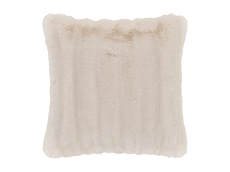Coussin en fausse fourrure blanche BRUGES