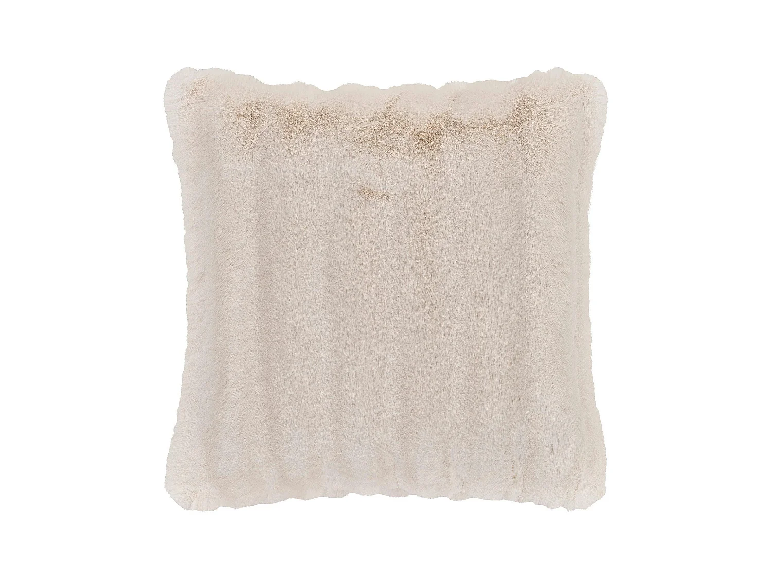 Coussin en fausse fourrure blanche BRUGES