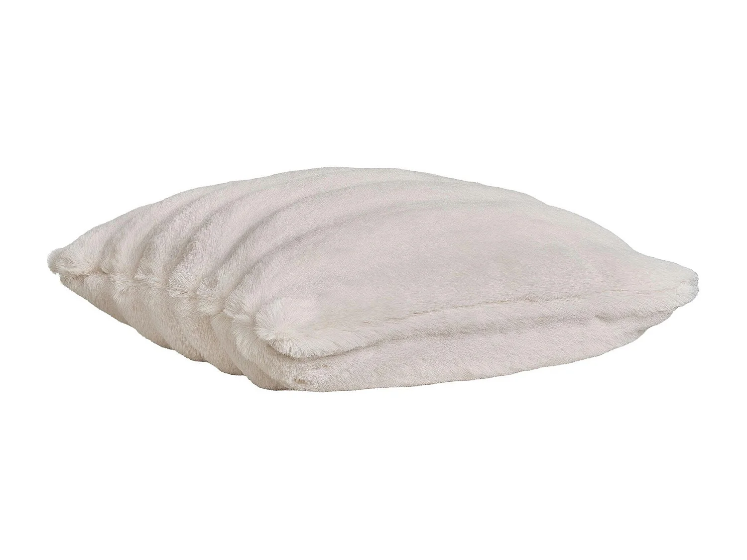 Coussin en fausse fourrure blanche BRUGES