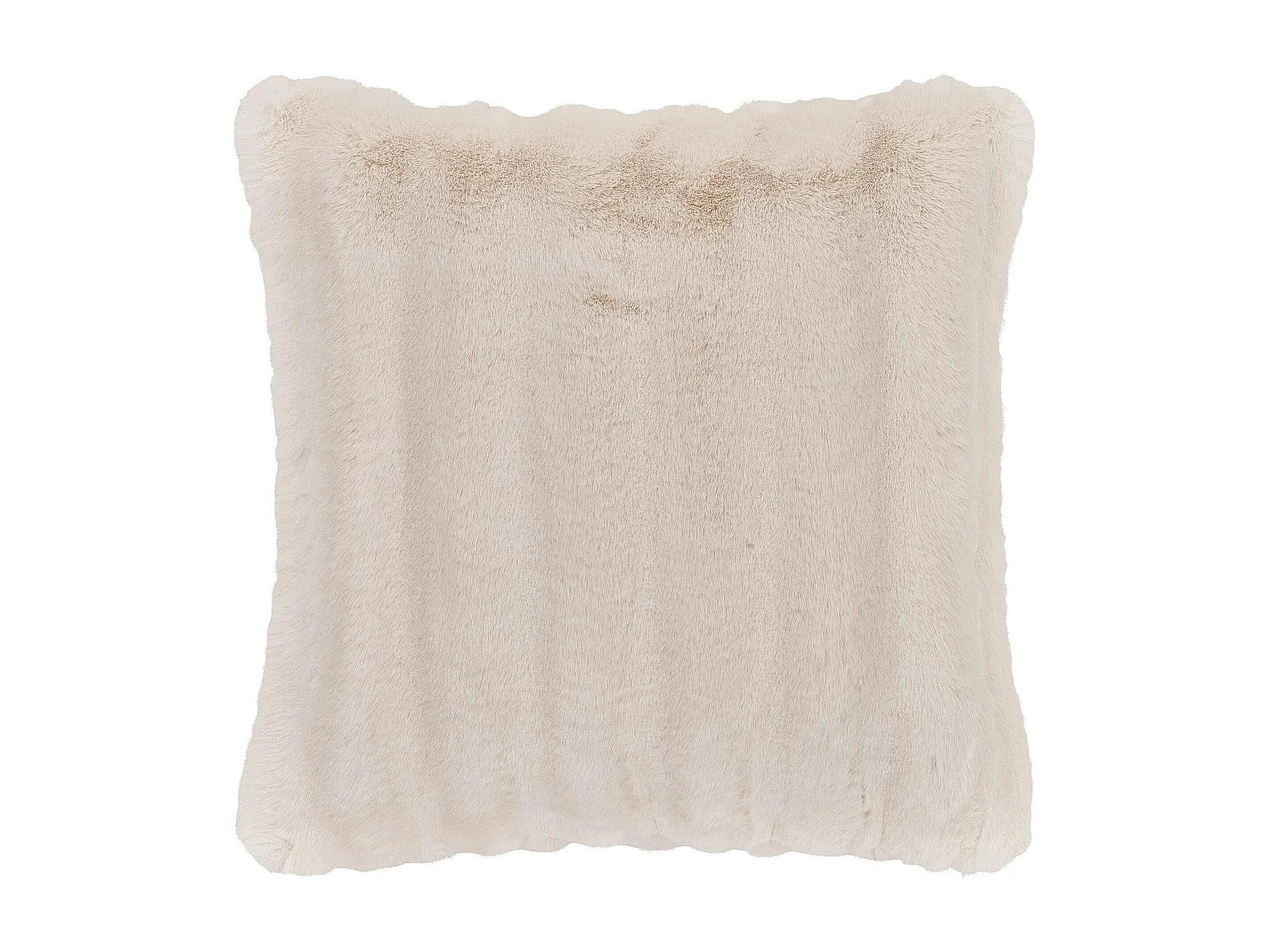 Coussin en fausse fourrure blanche BRUGES