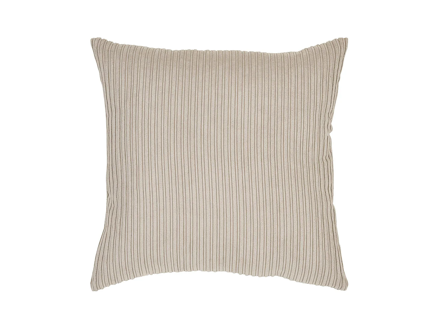 Coussin de canapé beige, motif linéaire BRUGES