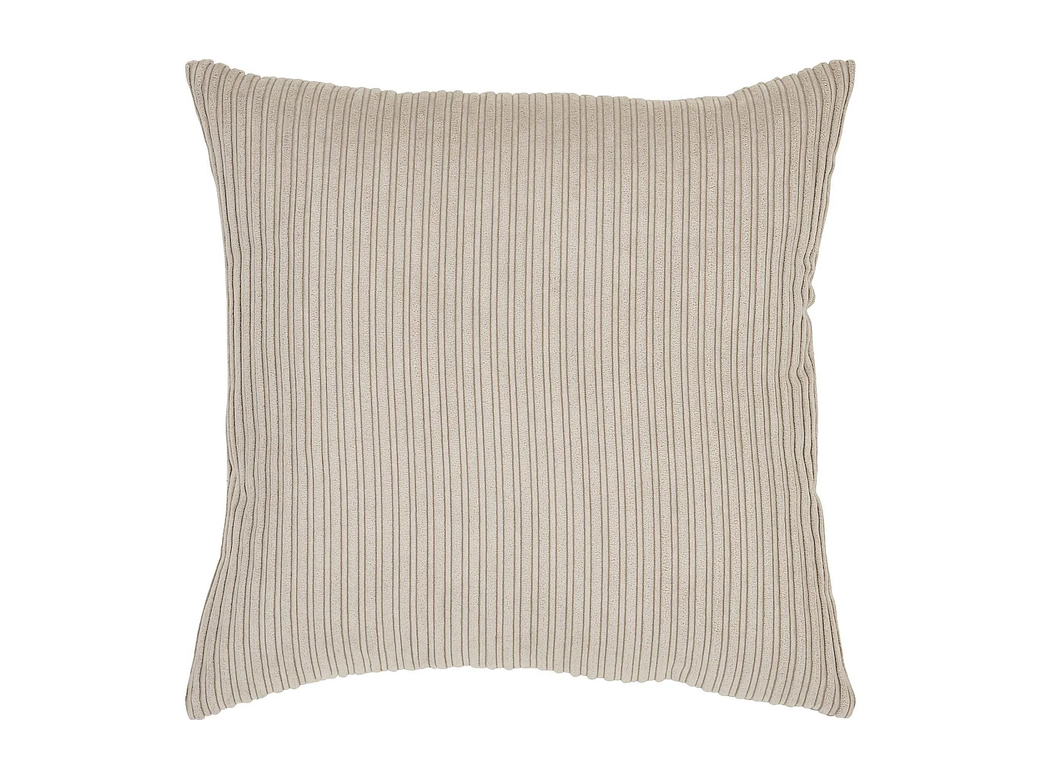 Coussin de canapé beige, motif linéaire BRUGES