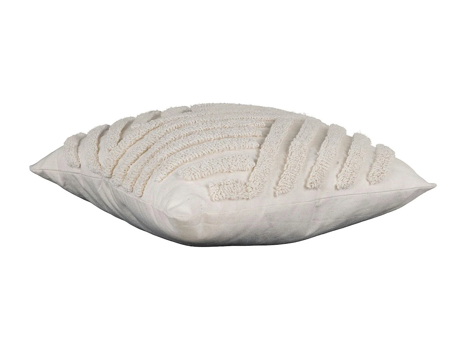 Coussin de canapé blanc avec motif en relief BRUGES