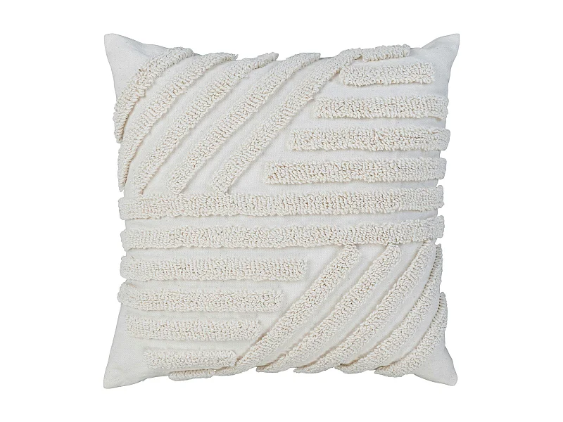 Coussin de canapé blanc avec motif en relief BRUGES