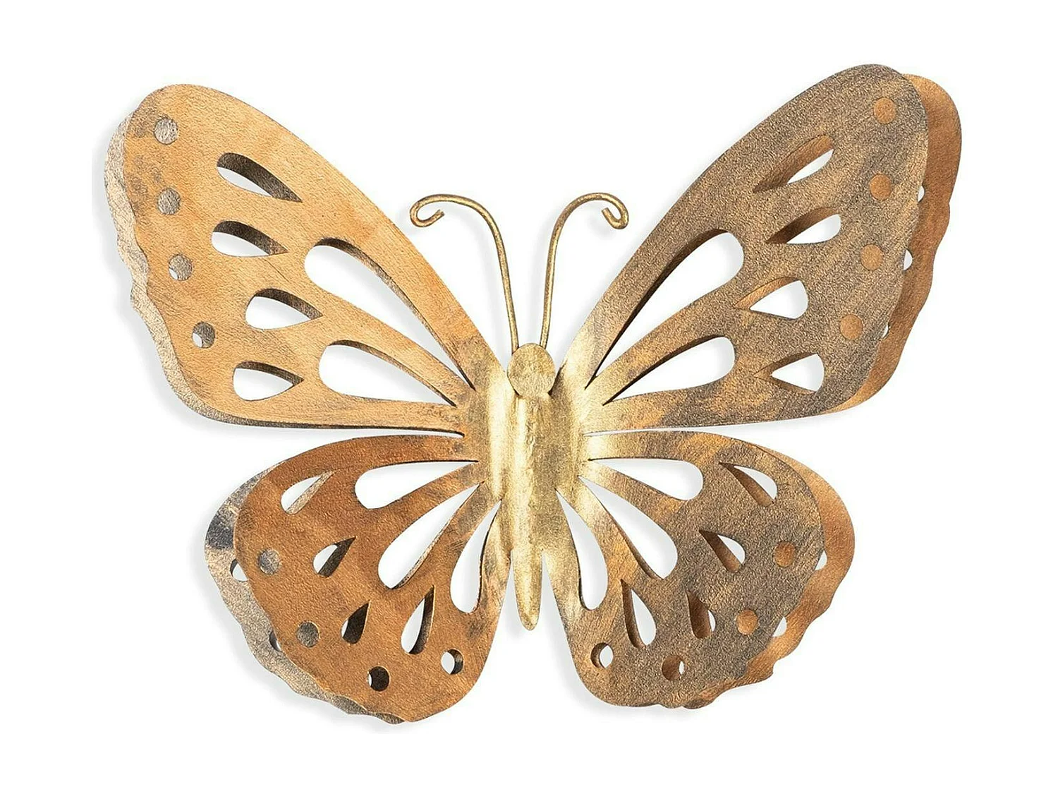Décoration murale en métal – papillon doré