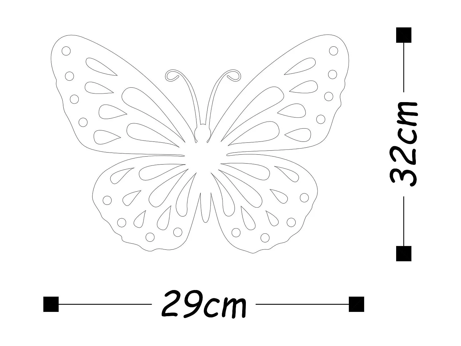 Décoration murale en métal – papillon doré
