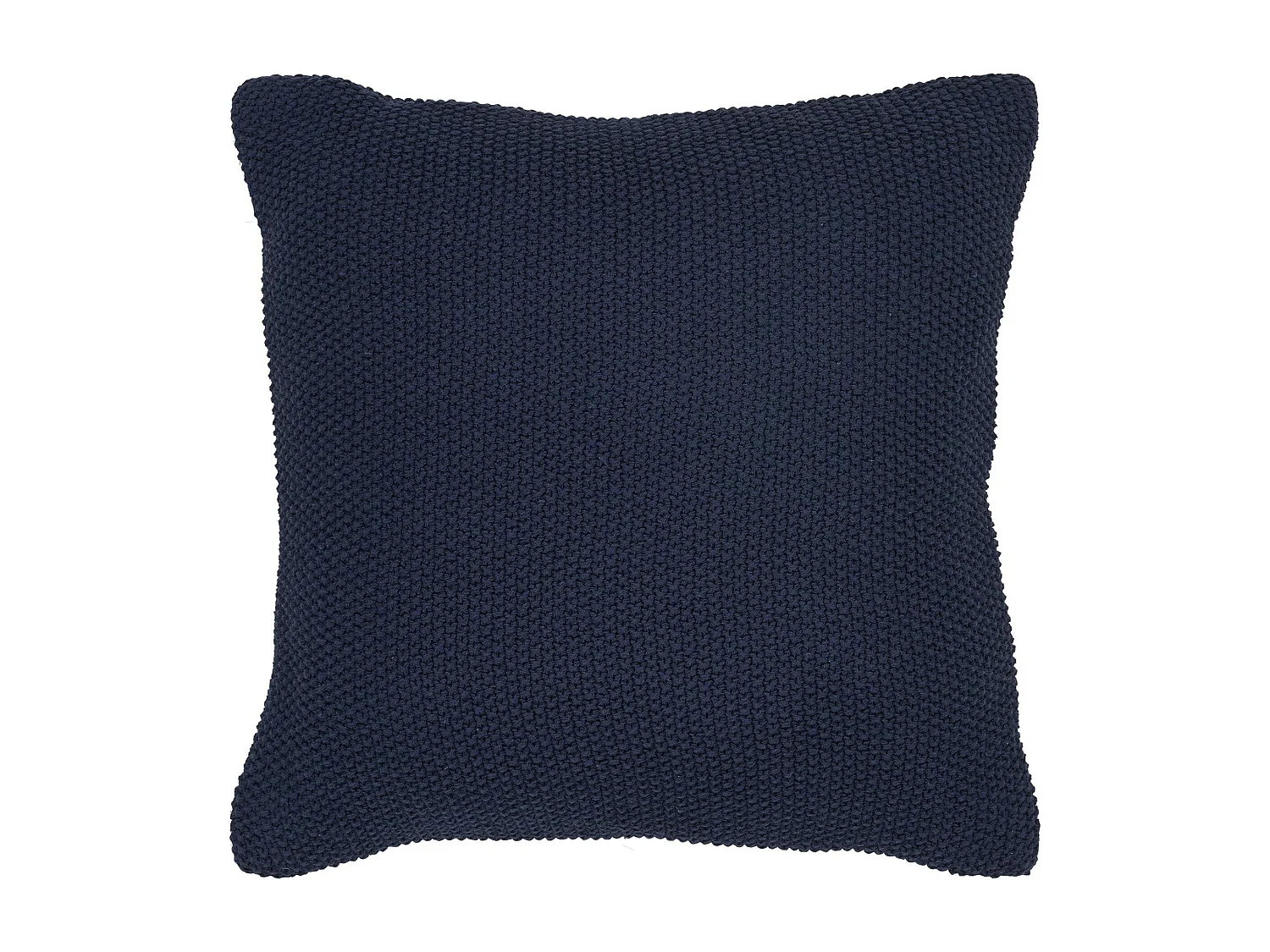 Coussin déco bleu marine en coton recyclé BRUGES