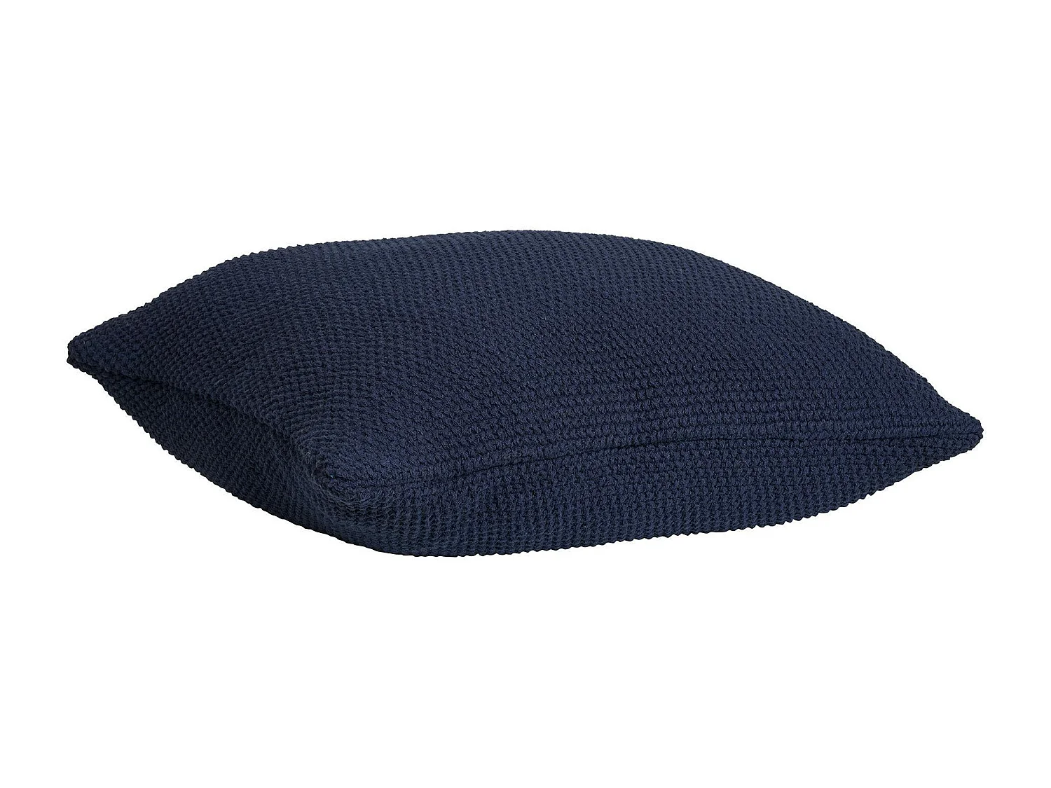 Coussin déco bleu marine en coton recyclé BRUGES