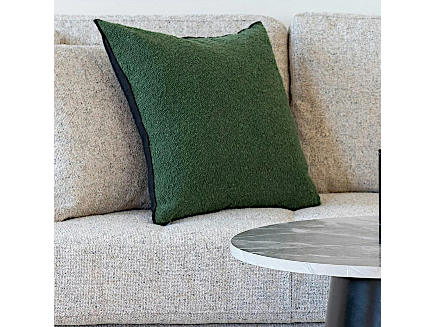 Coussin déco vert foncé BRUGES