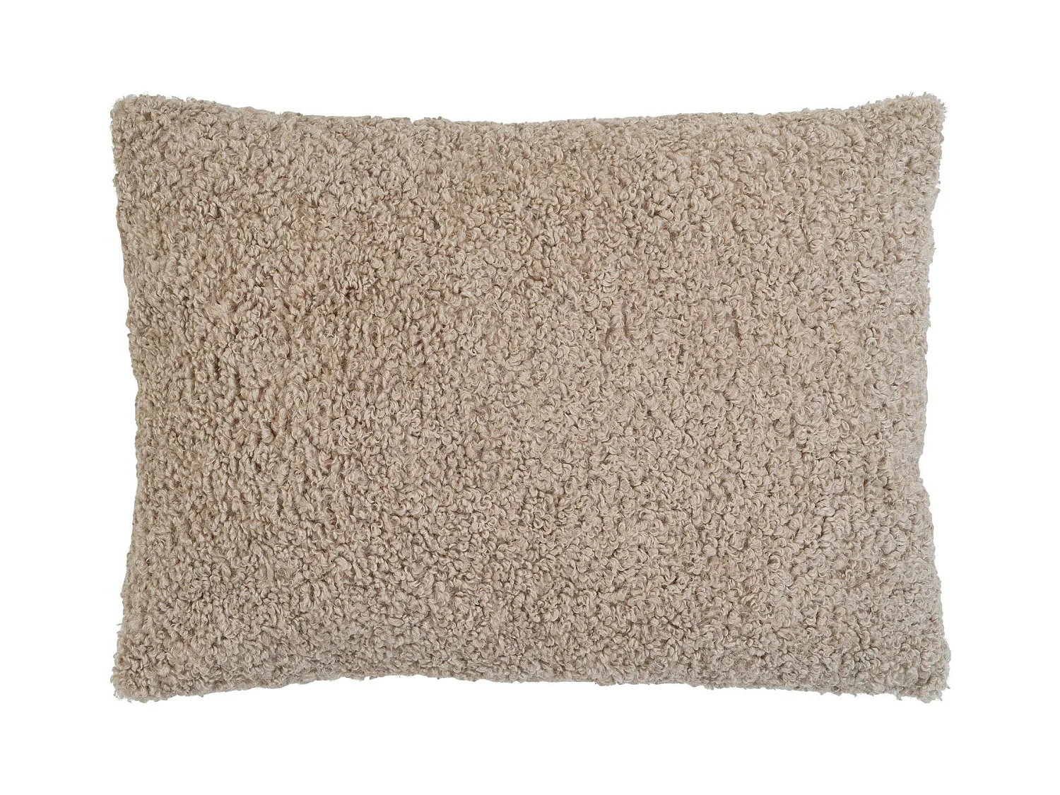 Coussin rectangulaire beige en bouclette BRUGES