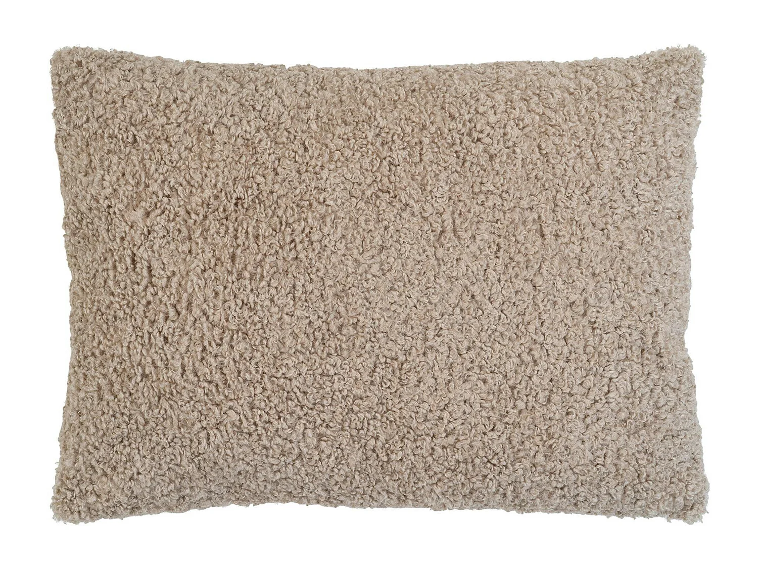 Coussin rectangulaire beige en bouclette BRUGES