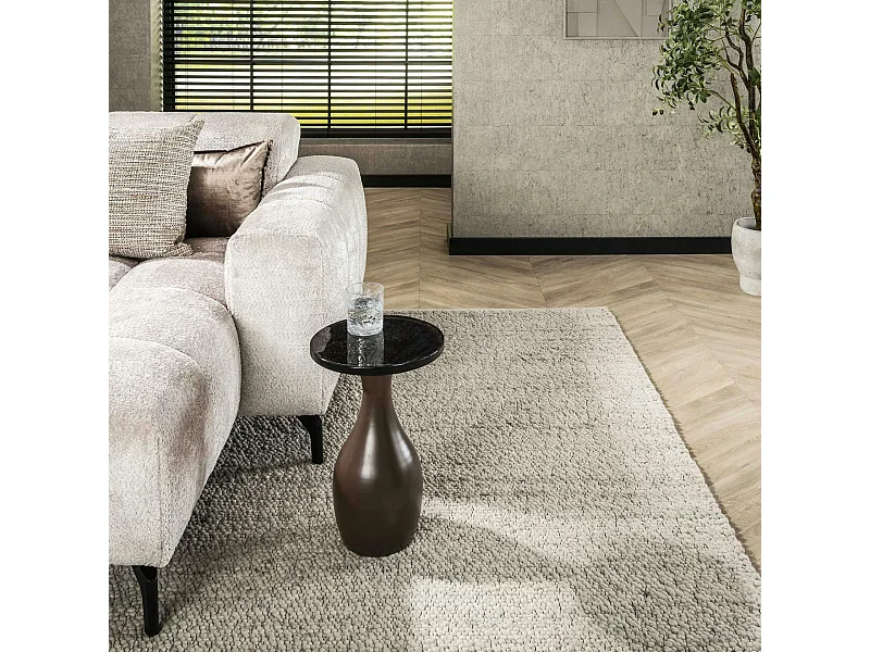 Table d’appoint en verre – cuivre antique, 45 cm LAGUNA