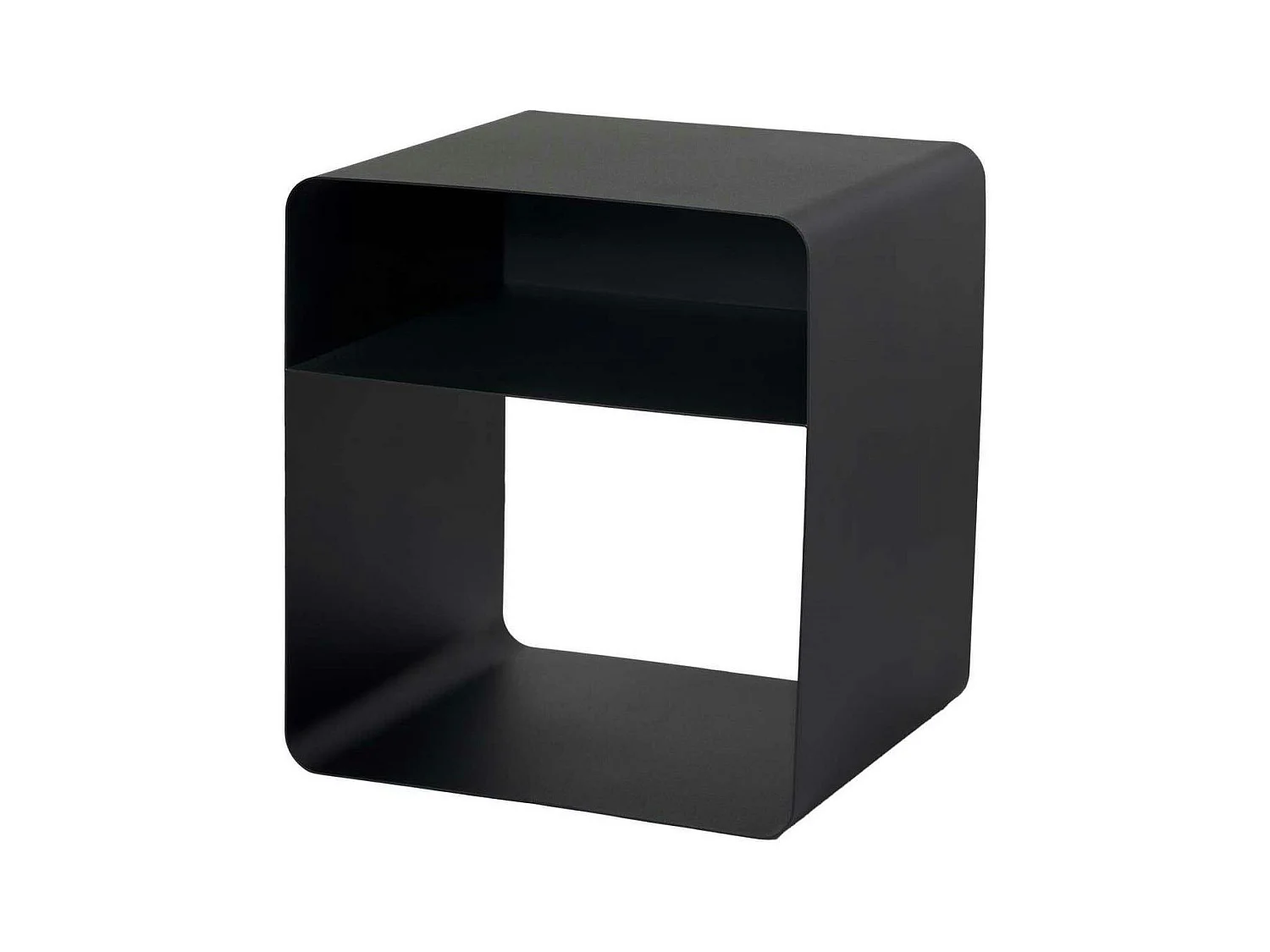 Table d’appoint design métal noir – forme cube SFAX