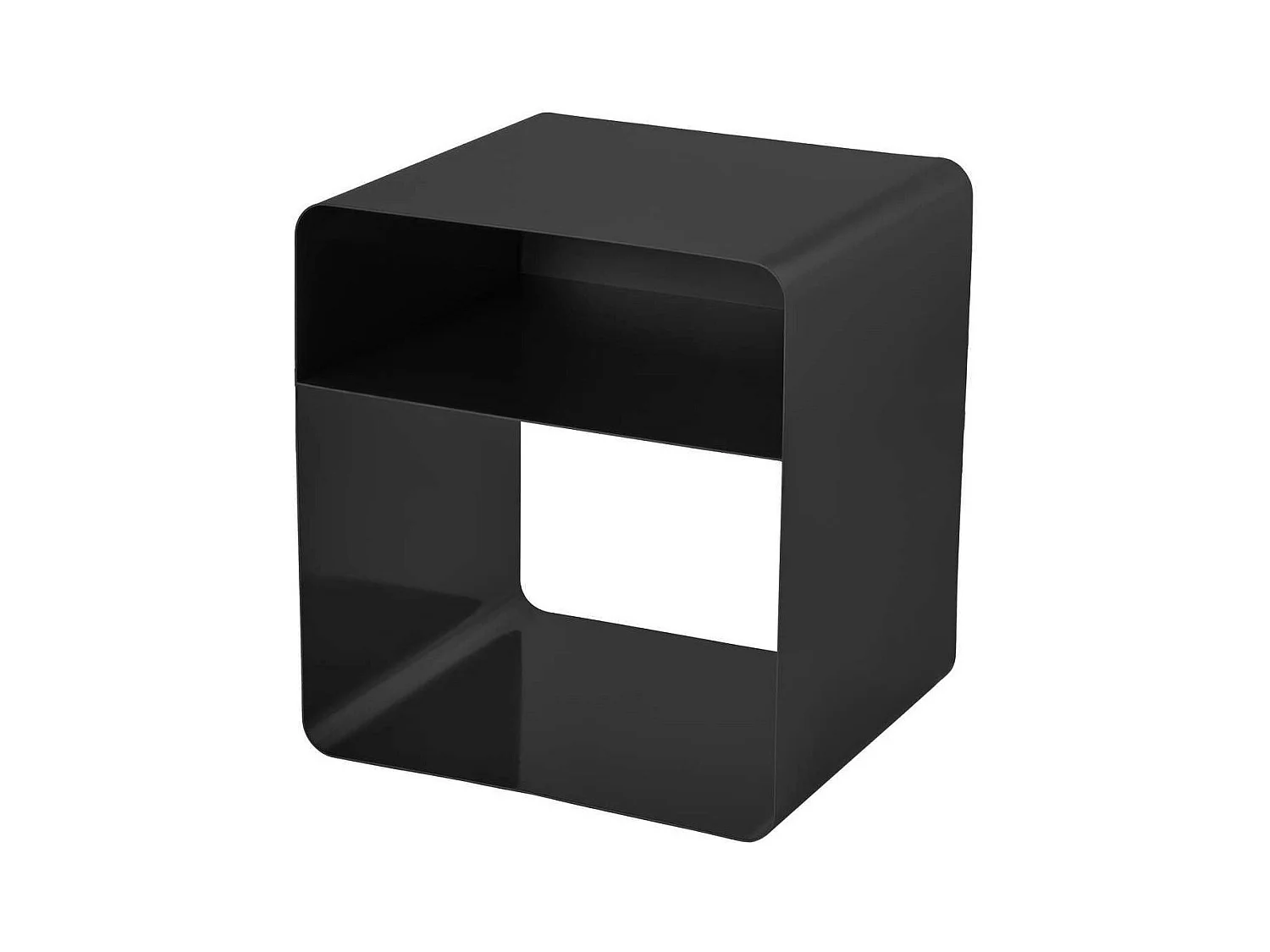 Table d’appoint design métal noir – forme cube SFAX