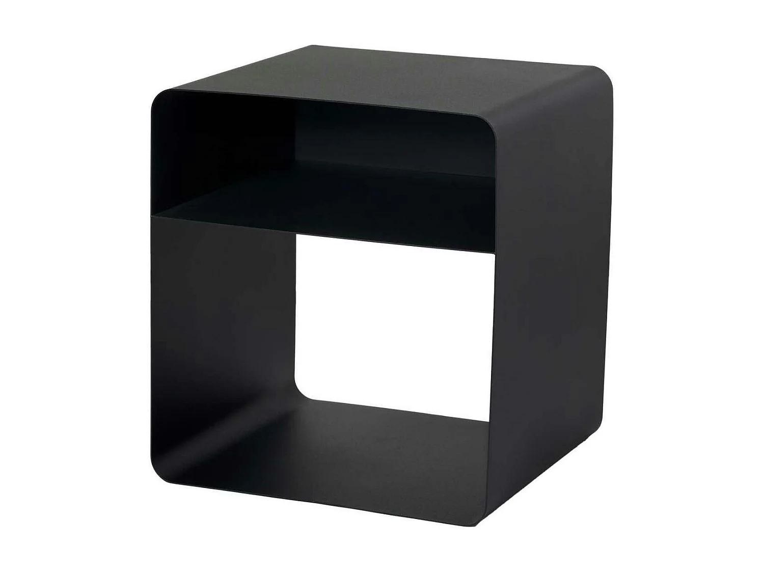 Table d’appoint design métal noir – forme cube SFAX