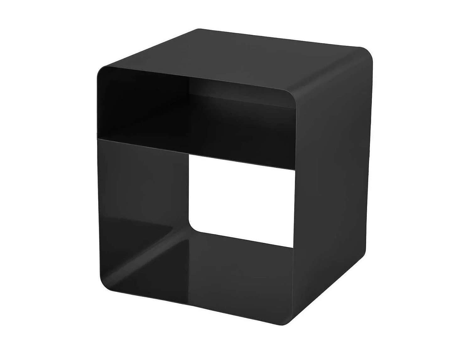 Table d’appoint design métal noir – forme cube SFAX