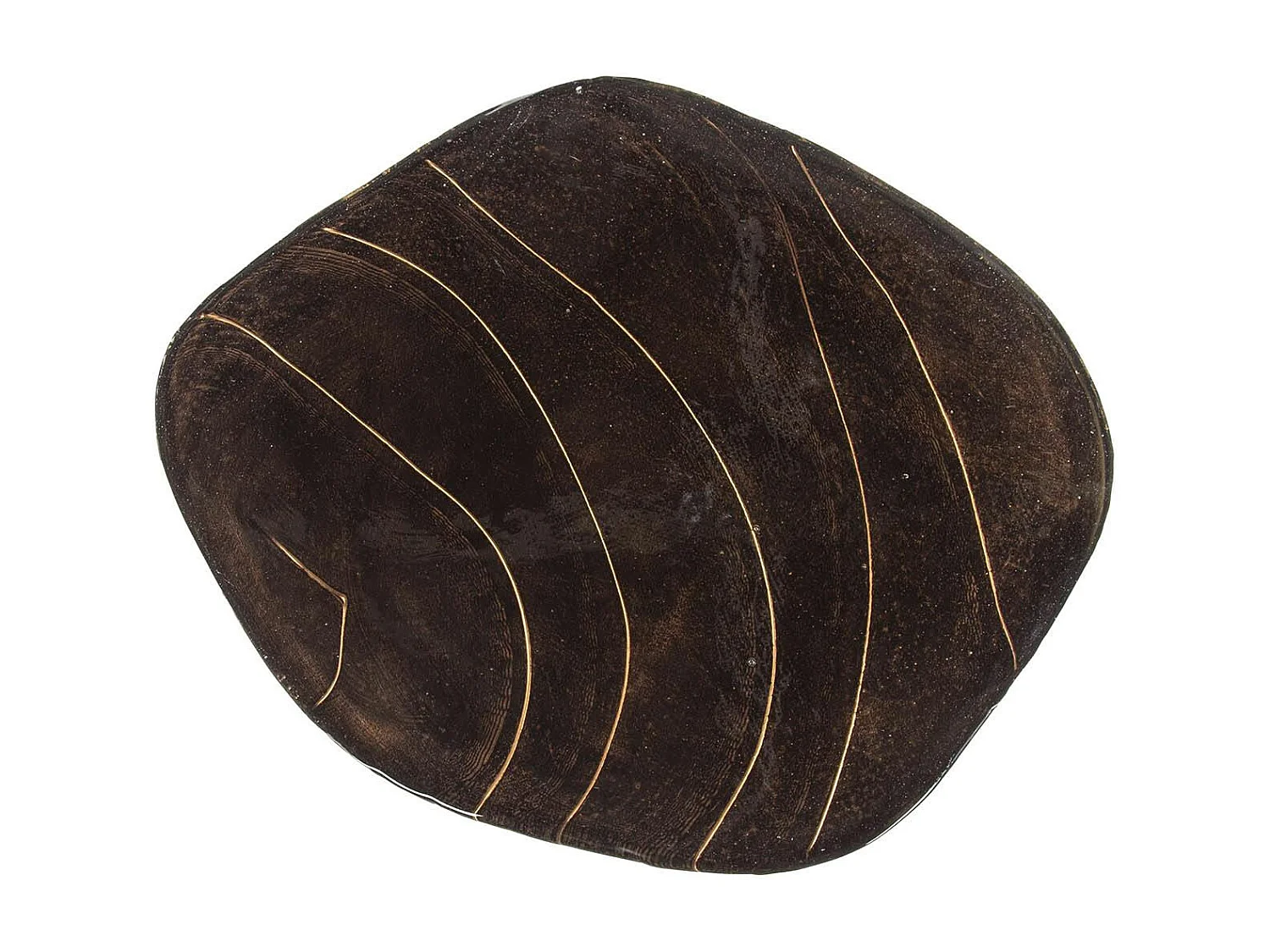 Bout de canapé verre – finition cuivre antique, 50 cm LAGUNA