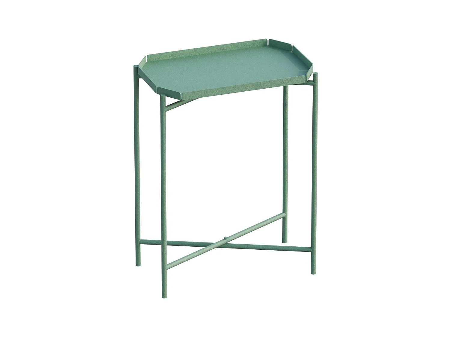 Petite table d’appoint verte, plateau rectangulaire SFAX