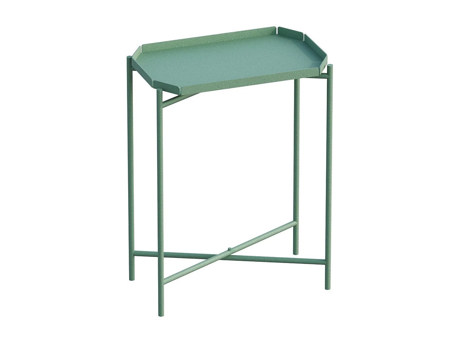 Petite table d’appoint verte, plateau rectangulaire SFAX