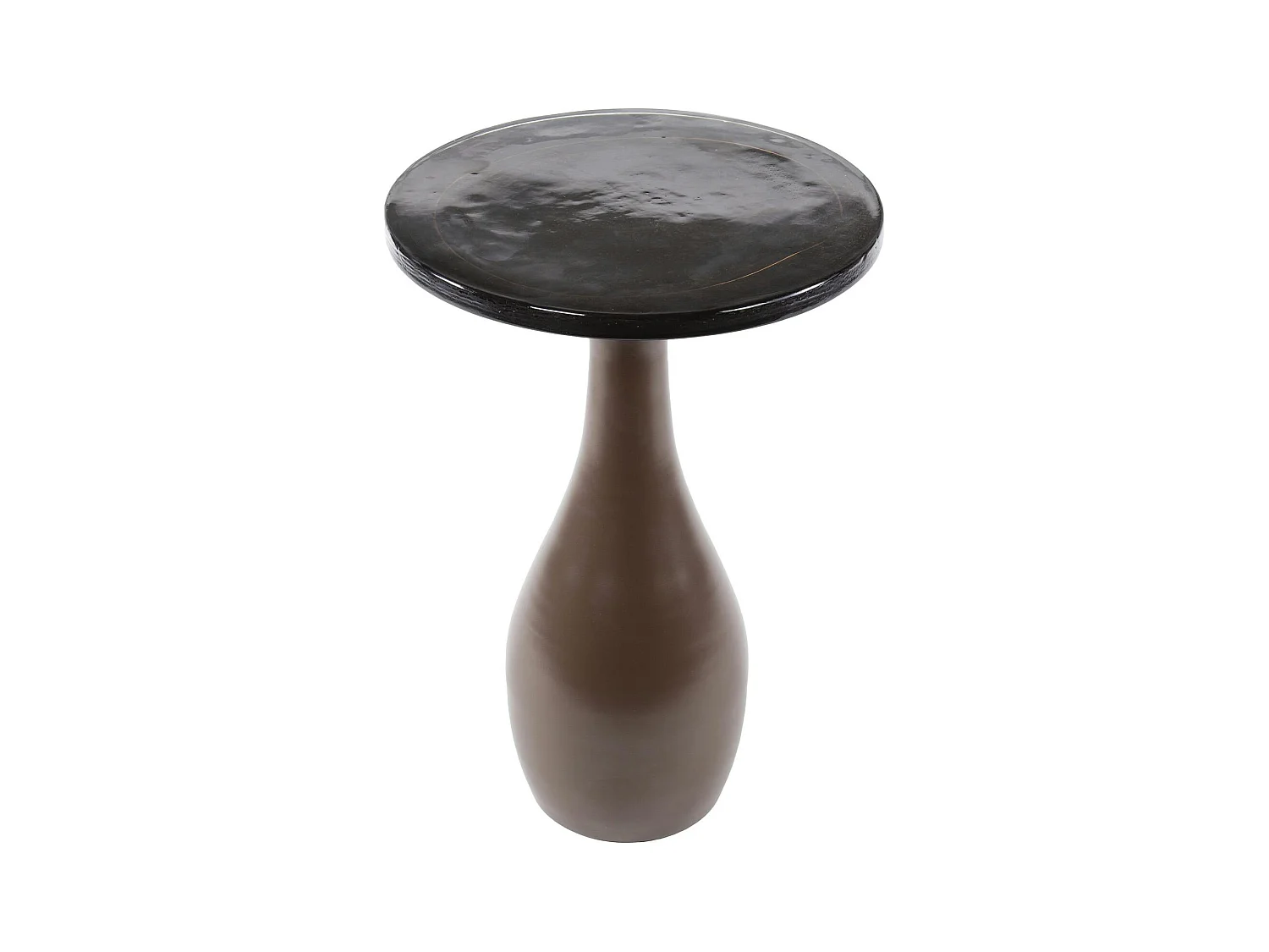 Table d’appoint en verre – cuivre antique, 60 cm LAGUNA