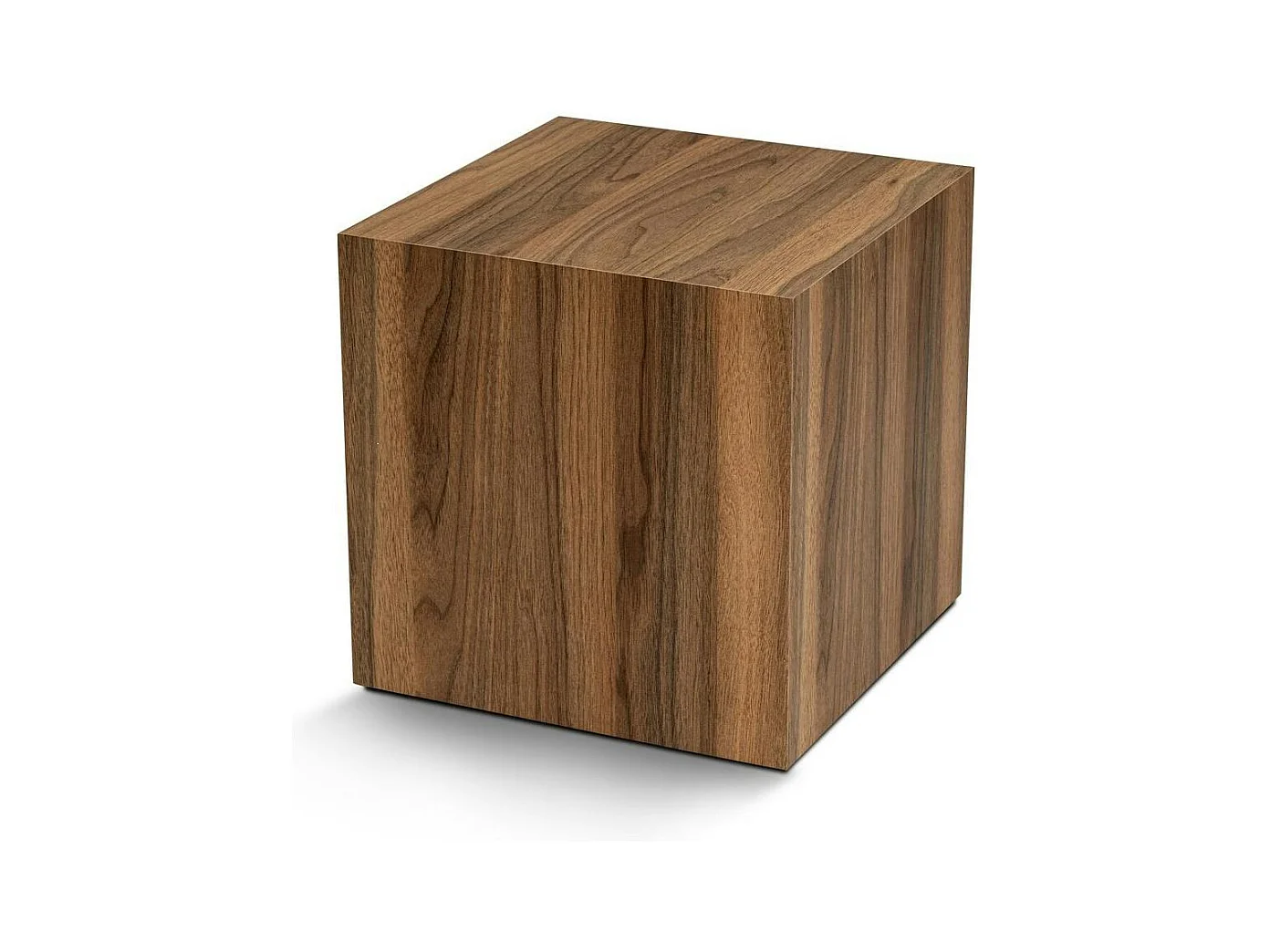 Bout de canapé cube effet bois de noyer - style design MARFA