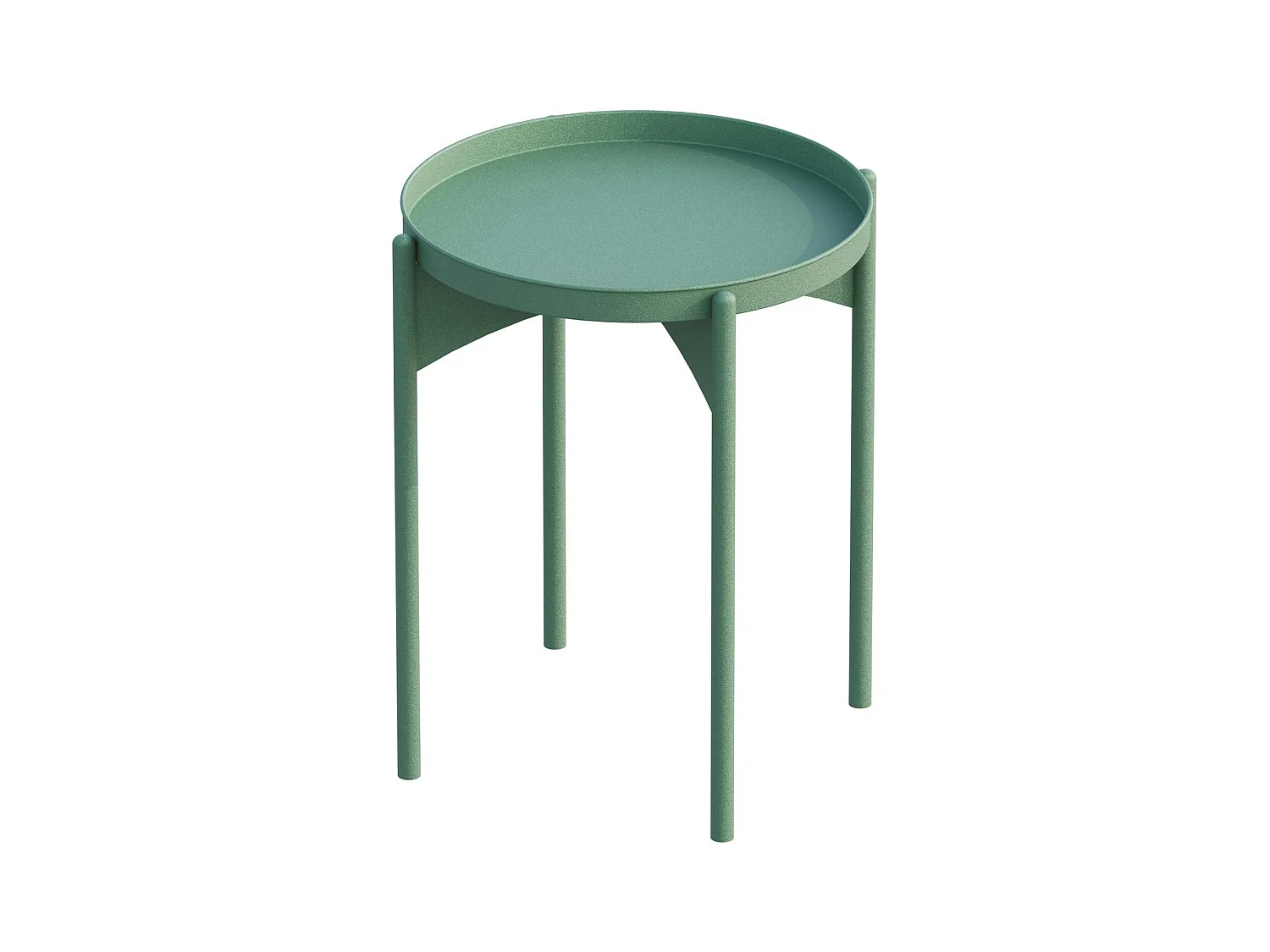 Petite table ronde verte design & plateau assorti SFAX