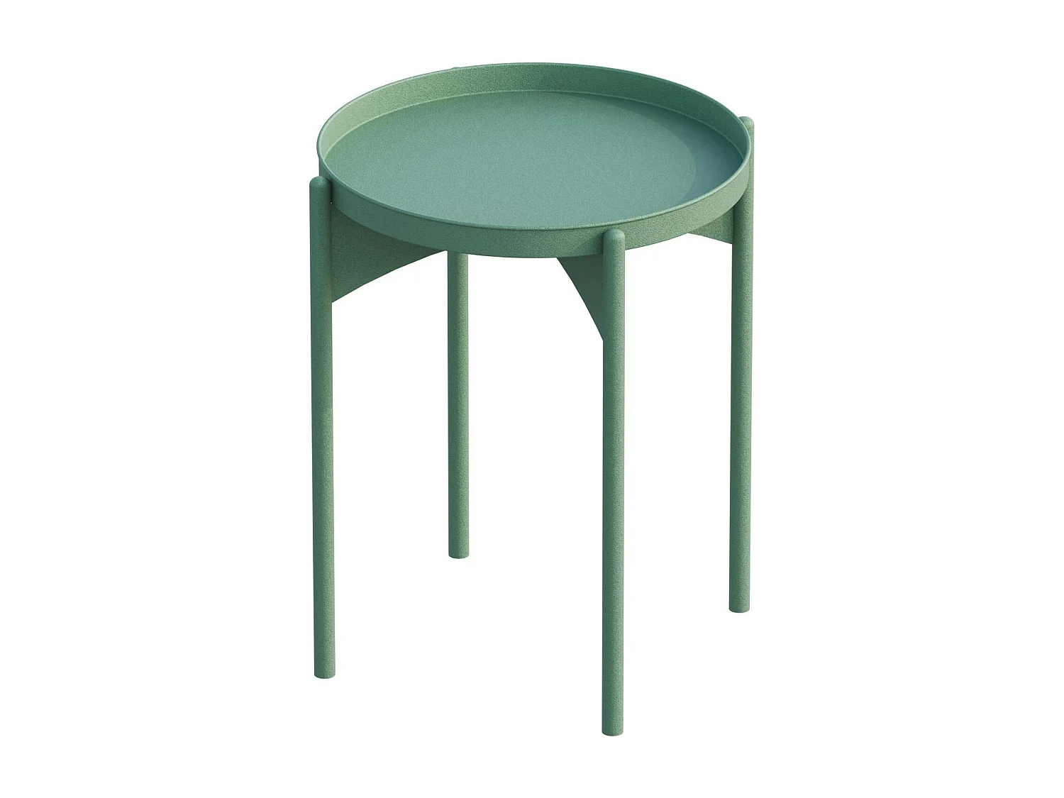 Petite table ronde verte design & plateau assorti SFAX