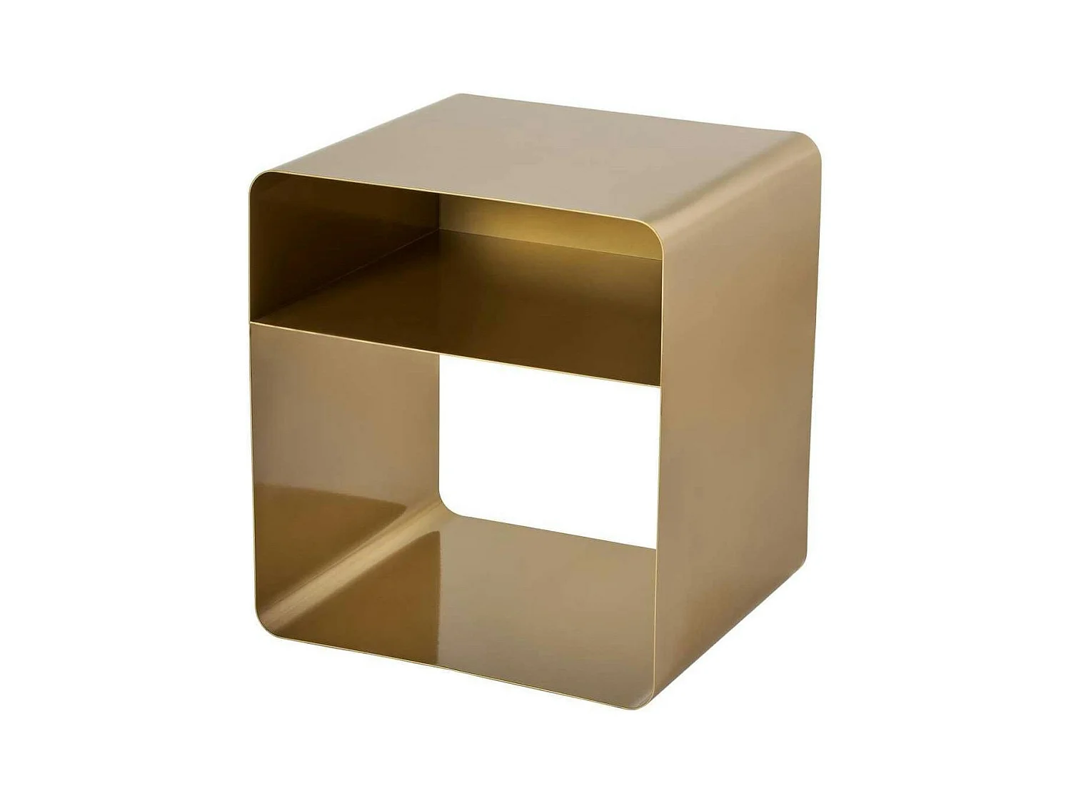 Table d’appoint design métal doré – forme cube SFAX