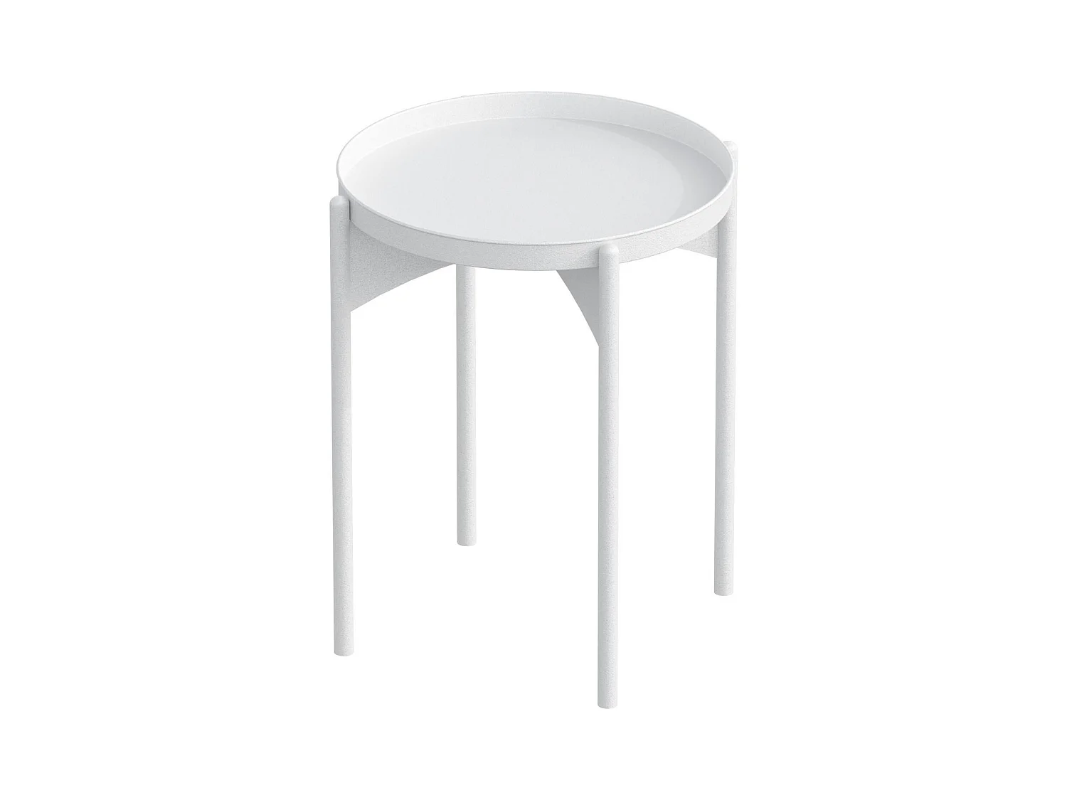Petite table ronde blanche design & plateau assorti SFAX