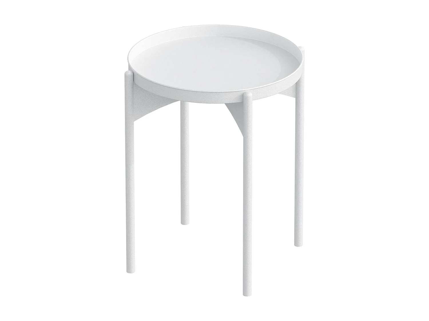 Petite table ronde blanche design & plateau assorti SFAX
