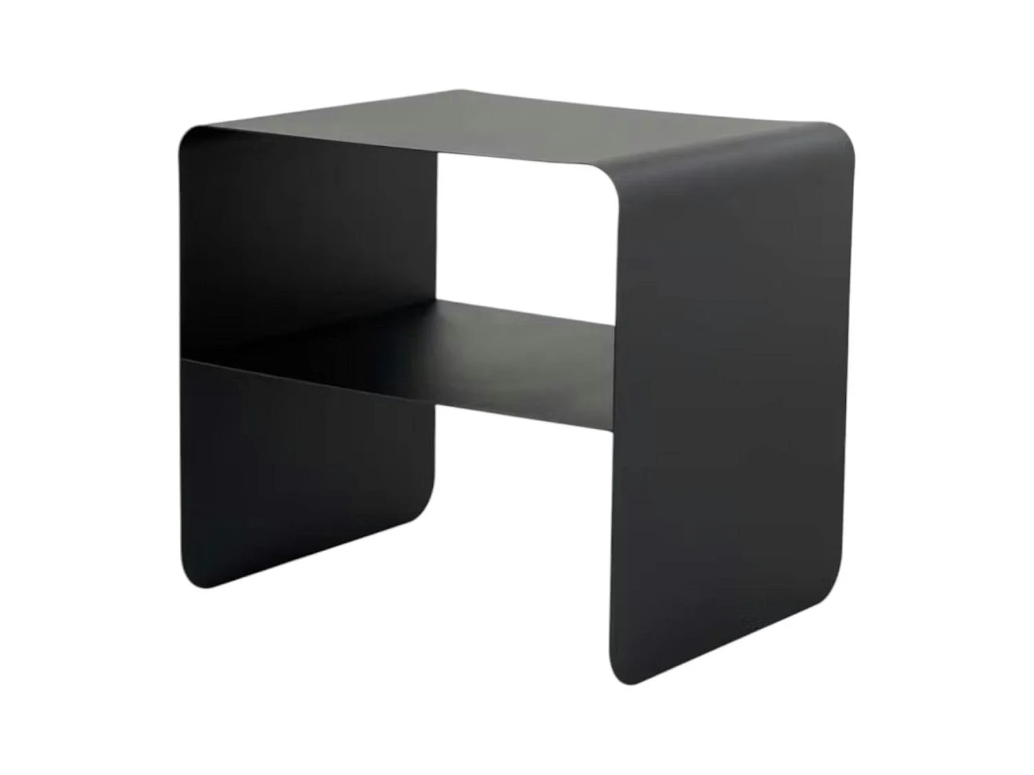 Table d’appoint design métal noir – 2 plateaux SFAX