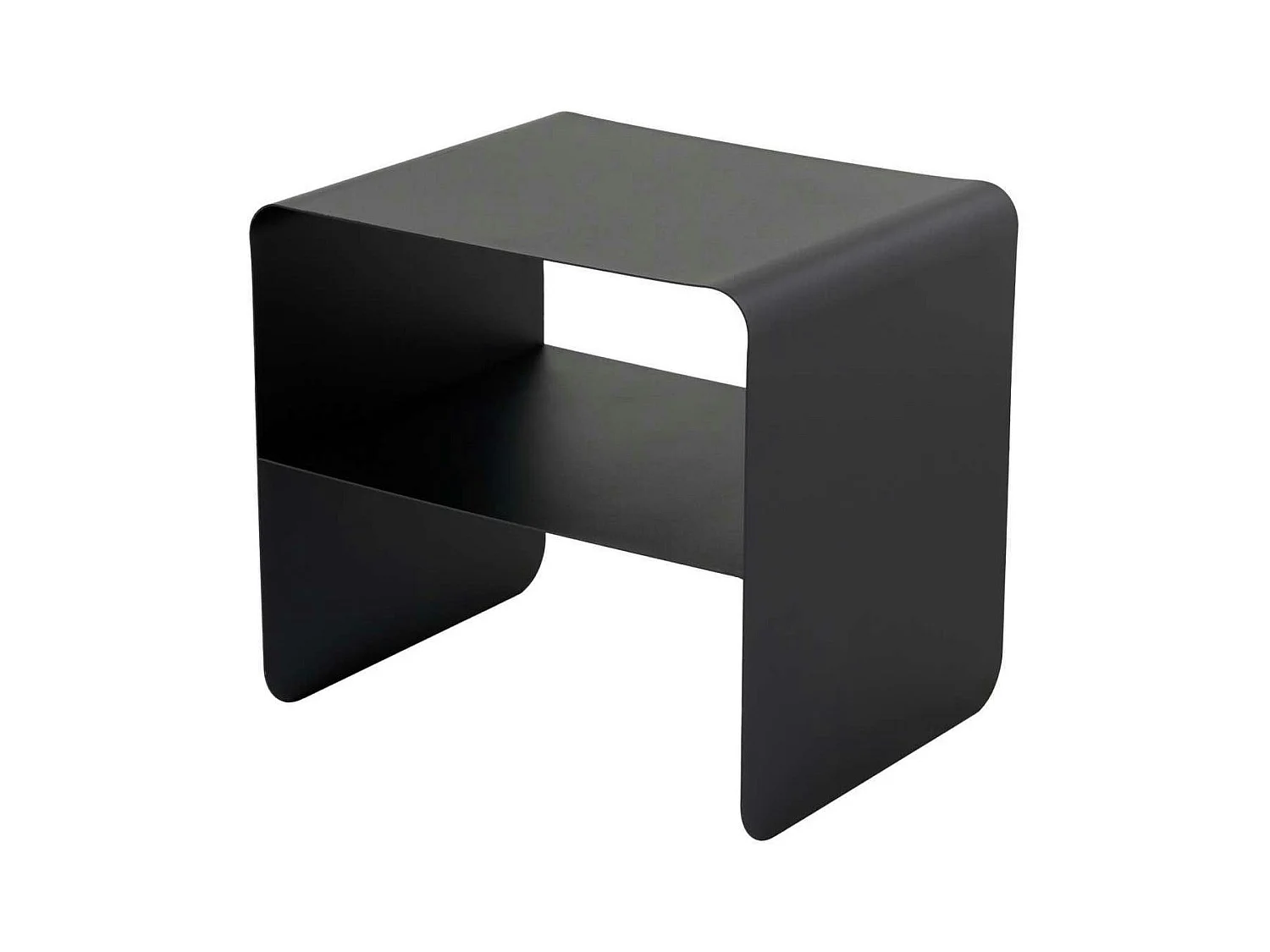 Table d’appoint design métal noir – 2 plateaux SFAX