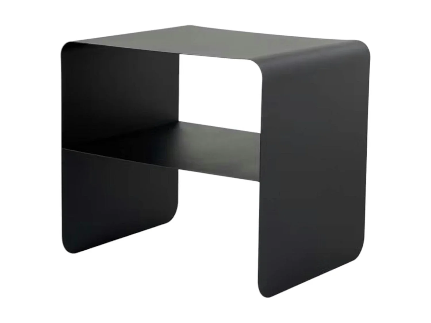 Table d’appoint design métal noir – 2 plateaux SFAX