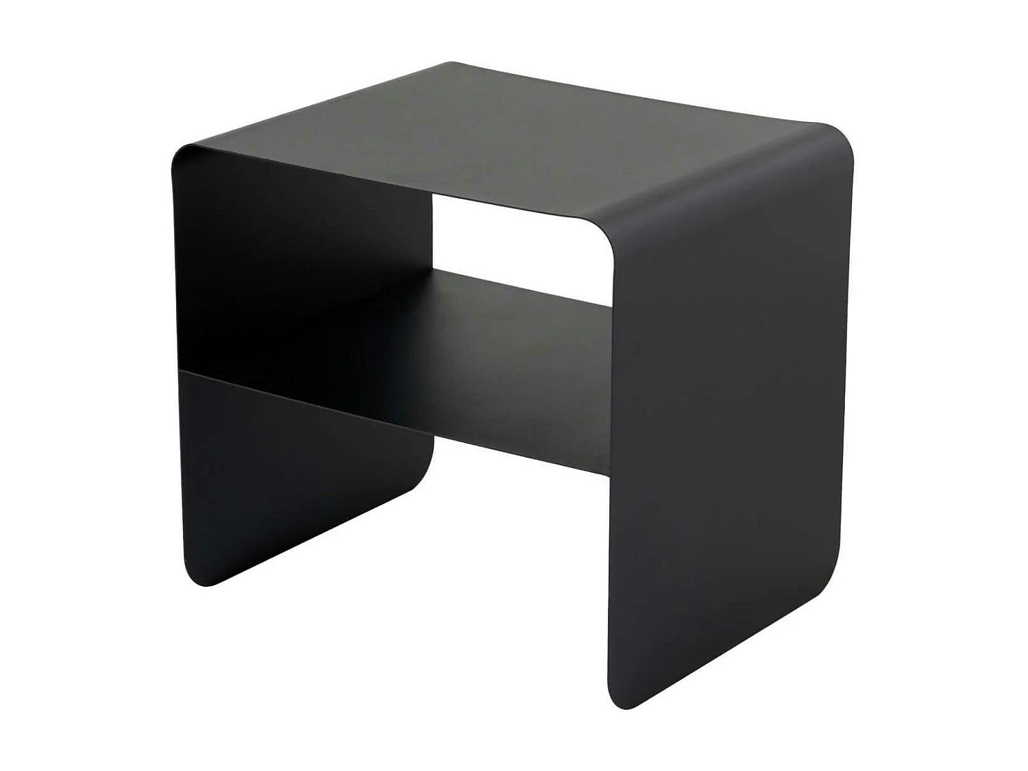 Table d’appoint design métal noir – 2 plateaux SFAX