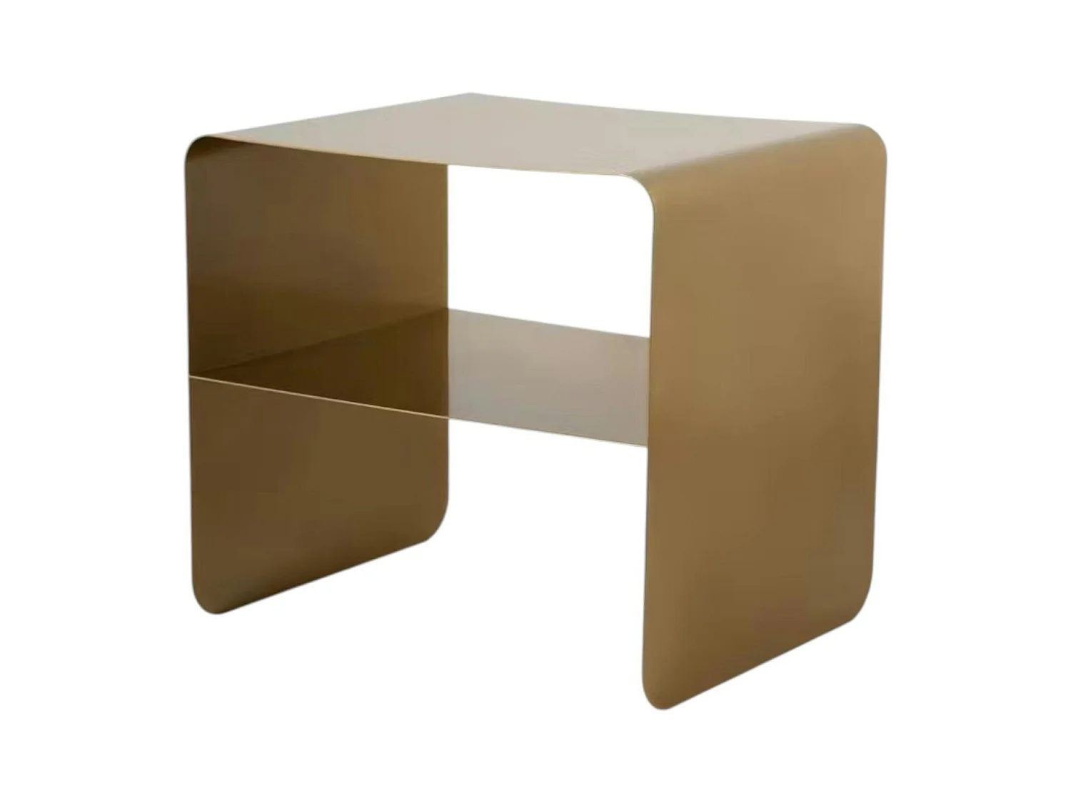 Table d’appoint design métal doré – 2 plateaux SFAX