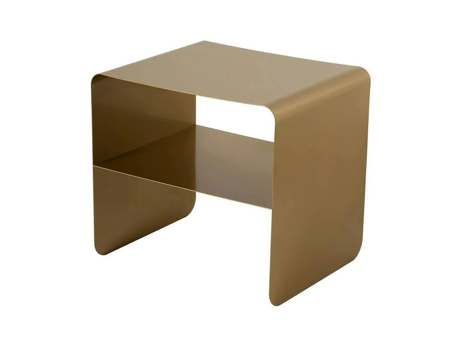 Table d’appoint design métal doré – 2 plateaux SFAX